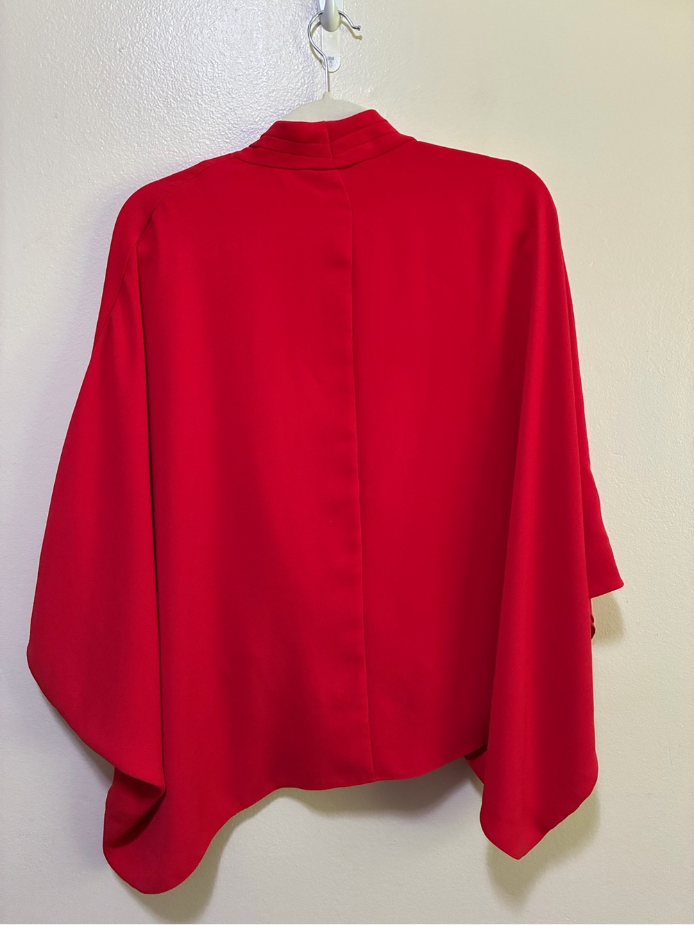 Trina Turk Red Draped Faux wrap Concourse Blouse size m/l - Picture 7 of 7